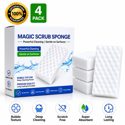 Magic Eraser Sponge Multipurpose Cleaner (Pack of 4)