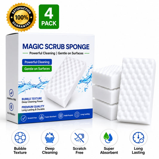 Magic Eraser Sponge Multipurpose Cleaner (Pack of 4)